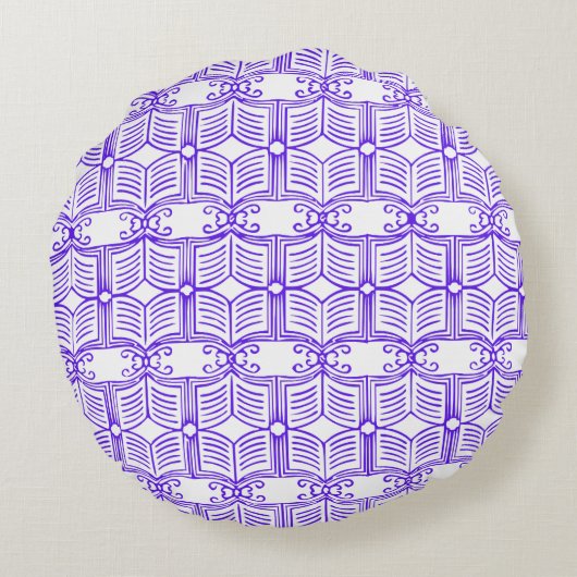 Library Book Pattern  ラウンドクッション (裏面)