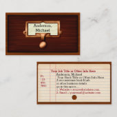 Library Books Wood Catalog Writer作家Librarian 名刺 (正面/裏面)