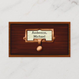 Library Books Wood Catalog Writer作家Librarian 名刺