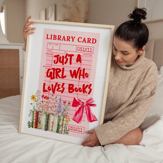 Library Card Hot Girls Read Books フォトプリント