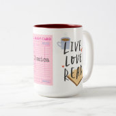 Library Card Just a Girl Who Loves Books ツートーンマグカップ (正面右)