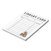 Library Card Vintage Books ノートパッド (回転)
