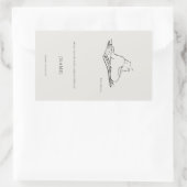 Library Cat- Ex Libris Bookplate Sticker 長方形シール (バッグ)