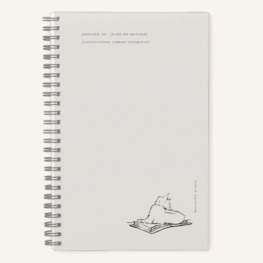 Library Cat- Naturalist Menagerie Archive  ノートブック (正面)