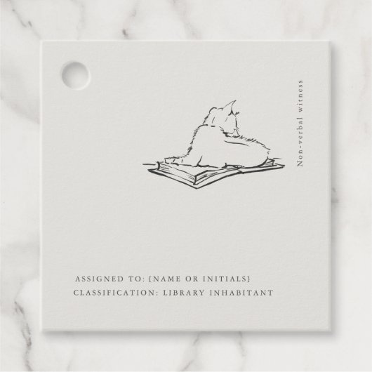 Library Cat- Naturalist Menagerie Archive  フェイバータグ (正面)