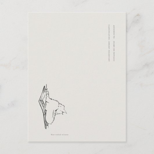 Library Cat- Naturalist Menagerie Archive  ポストカード (正面)