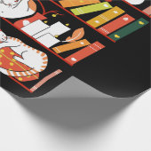 Library cats autumn colour version ラッピングペーパー (角)