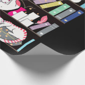 Library cats winter colour version ラッピングペーパー (角)