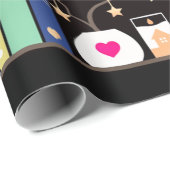 Library cats winter colour version ラッピングペーパー (ロールコーナー)