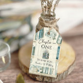 Library Chapter ONE Blue Boy Book 1st Birthday ギフトタグ