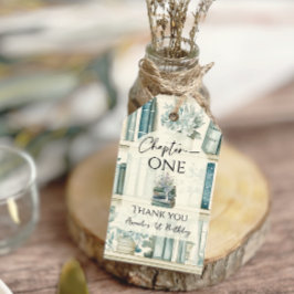 Library Chapter ONE Blue Boy Book 1st Birthday ギフトタグ