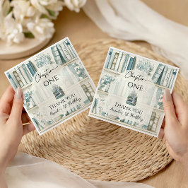 Library Chapter ONE Blue Boy Book 1st Birthday スタンダードランチョンナプキン