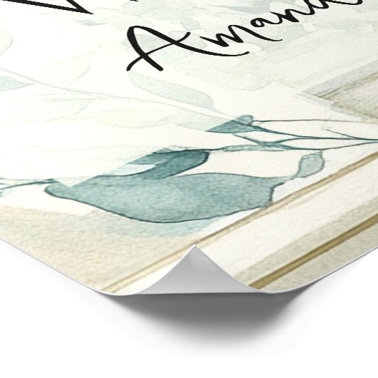 Library Chapter ONE Blue Boy Book 1st Birthday ポスター (角)