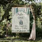 Library Chapter ONE Blue Boy Book 1st Birthday ポスター