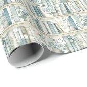 Library Chapter ONE Blue Boy Book 1st Birthday ラッピングペーパー (ロールコーナー)