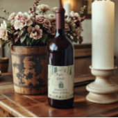 Library Chapter ONE Blue Boy Book 1st Birthday ワインラベル