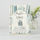 Library Chapter ONE Blue Boy Book 1st Birthday 招待状 (スタンド正面)