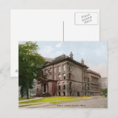 Library, Detroit, MI 1909ヴィンテージ ポストカード (正面/裏面)