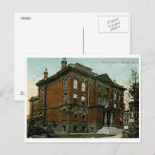 Library, Detroit, MI 1909ヴィンテージ ポストカード (正面/裏面)