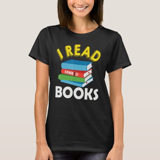Library  For Women Bookworm Book I Read Banned Boo Tシャツ (正面)