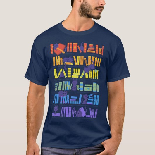 Library Kittens vintage Tシャツ (正面)