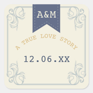 Library Love Store Books Stickersラベル スクエアシール