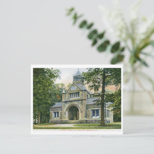 Library, Madison, New Jerseyヴィンテージ ポストカード (スタンド正面)