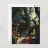 Library Nestled Within The Branches ポストカード (正面/裏面)