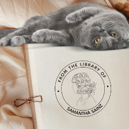 Library of Book Stamp Girl Book Loverから セルフインキングスタンプ