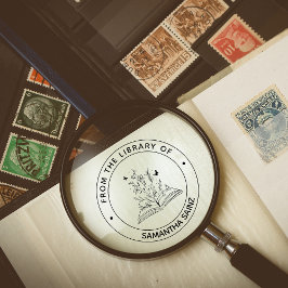 Library of Book Stamp Girl Book Loverから セルフインキングスタンプ