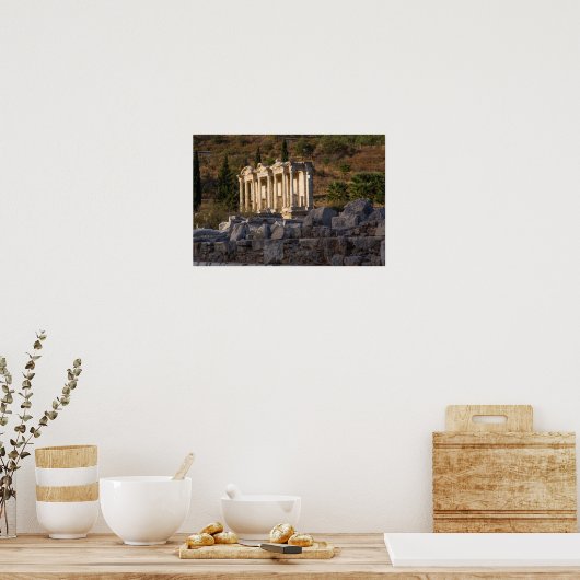 Library Of Celsus Ruins ポスター (キッチン)