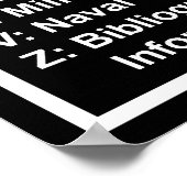 Library of Congress Catalog System：ブラックi w Head ポスター (角)