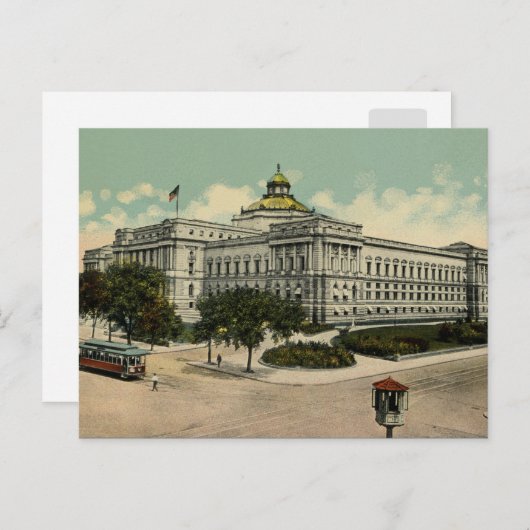 Library of Congress Washington DC 1900s ポストカード (正面/裏面)
