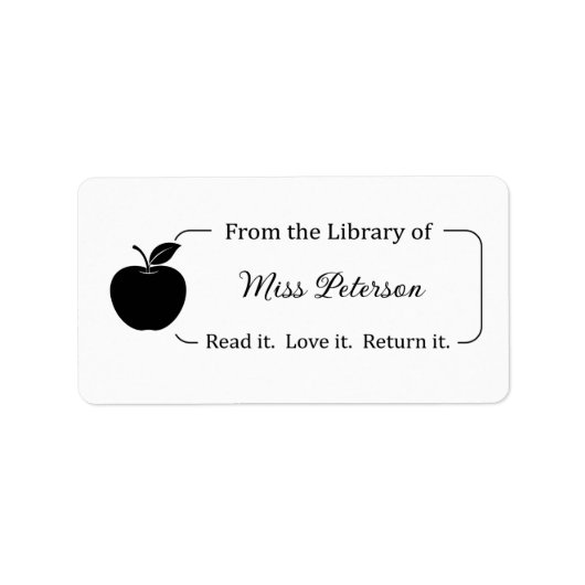Library of Label、School Stickers、Appleから ラベル (正面)