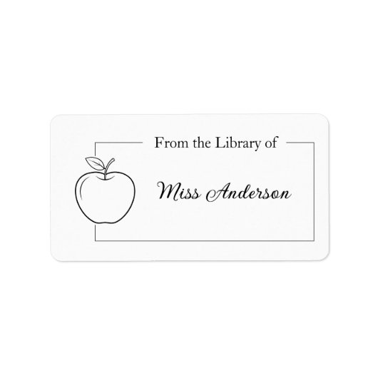 Library of Labelsから学校先生 ラベル (正面)