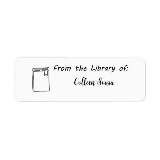 Library of LabelsからSchool Book Stickers ラベル (正面)