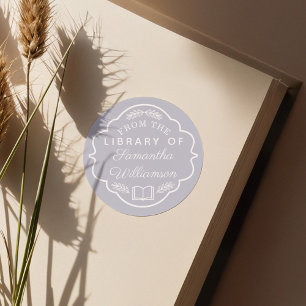 Library of the Library of Libraryの名前をカスタムするパーソナライズ ラウンドシール