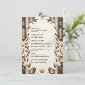 Library Old English Book Club Cover 結婚's エンクロージャーカード (スタンド正面)