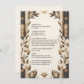 Library Old English Book Club Cover 結婚's エンクロージャーカード (正面/裏面)