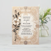 Library Old English Book Club Cover 結婚's 招待状 (スタンド正面)