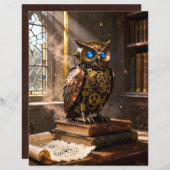 Library Owl Scrapbook Paper (正面/裏面)