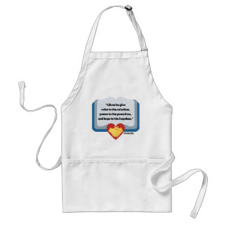 LIBRARY QUOTE APRON WITH POCKETS スタンダードエプロン
