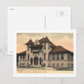 Library, Santa Ana, California Vintage ポストカード (正面/裏面)