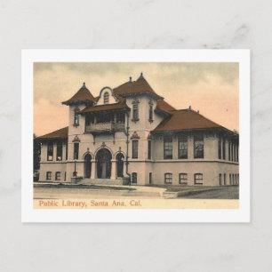 Library, Santa Ana, California Vintage ポストカード