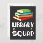 Library Squad – 書籍愛好家Librarian Reader ポストカード (正面/裏面)