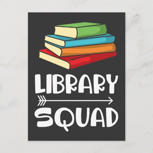 Library Squad – 書籍愛好家Librarian Reader ポストカード (正面)