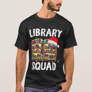 Library Squad Christmas Book Teamクリスマス読の値リスト Tシャツ