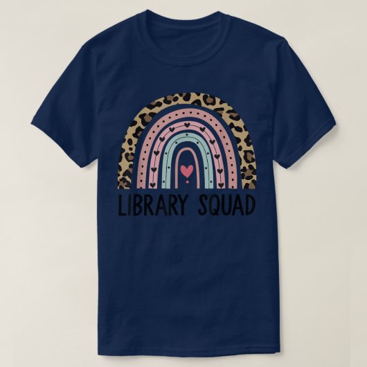 Library Squad Librarian Reading Teacher Student Bo Tシャツ (デザイン正面)