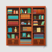 Library-Themed Graduation Photo ゲストブック (裏面)