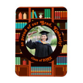 Library-Themed Graduation Photo マグネット (縦)